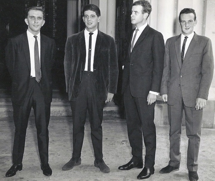  ( Raffles Hotel 1965 ) L-R: Mike Courage, Rene 'Acker' Dee, Dave Kitchin, Trevor Knight. 