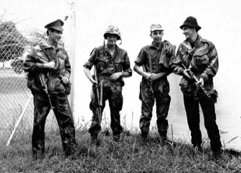  ( Enemy Forces 1969 ) L-R :  Mike French, Colin Parr, Tony Shilcock, Dave Pearcy. 