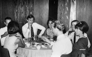  ( Corps Day 1966 at the Imperial Rooms, Malacca ) L-R : Mrs L'Espagniol, Jack L'Espagniol (Aust Int), Keith Stevens, Mrs Stevens, Robert Langstaff, Mrs Champion, Nigel Champion. 