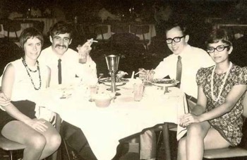  ( The Newly Weds ) L-R : Mike  & Cheryl French with Dave & Maureen Mackney in Pasir Panjang. 