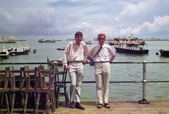  Rene 'Acker' Dee and Mike Courage on Singapore Waterfront 1965/66. 